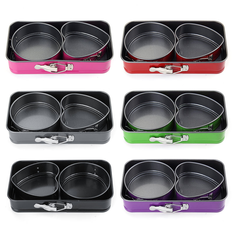 3Pcs Mini Non-stick Cake Bake Mold Pan Kitchen Bakeware Mould Sandwich Tray