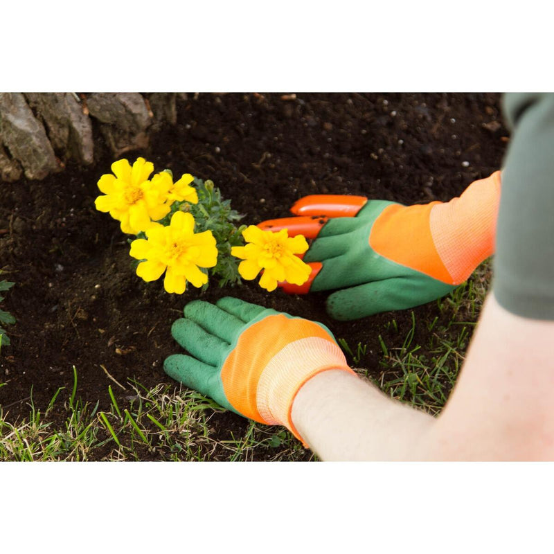 Yard Hands Gardening Planting Flowers Work Gloves Dipped Gloves Protective Insulation Gloves Plastic Digging Gloves