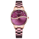 MINI FOCUS MF0263L Simple Deign Elegant Crystal Women Wrist Watch Stainless Steel Quartz Watch