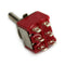 Wendao MTS-203 AC 120V 5A 6 Pins Toggle Rocker Switch Red ON/OFF/ON DPDT 5pcs