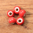 5Pcs 6mm Ceramic DIY Pure Loose Beads Multicolor Beads Accessories