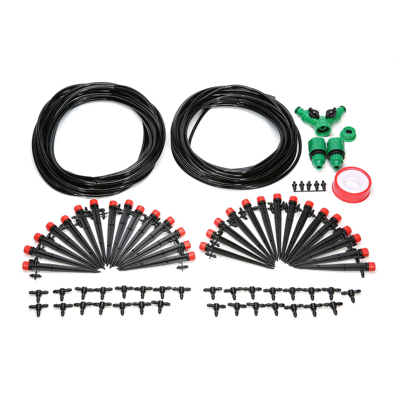 10M/20M Drip Irrigation Lawn Spray System Dripper 360Adjustable Garden Hose DIY Micro Irrigation