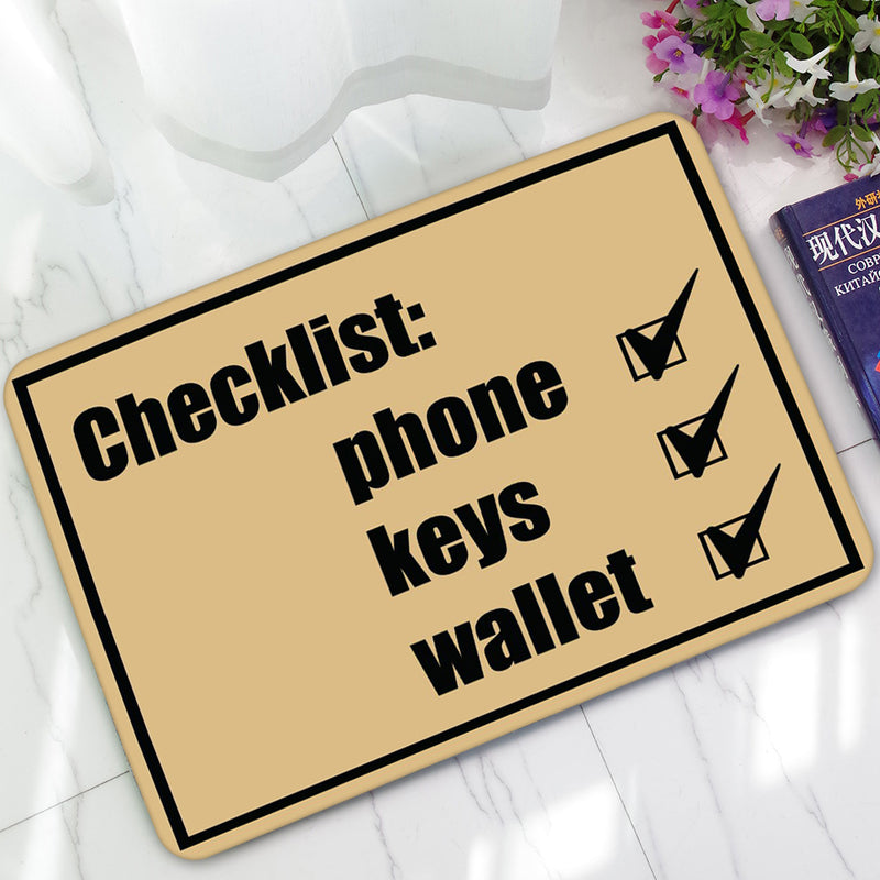 KCASA KC-M5 40x60cm Creative Letter Mat Entrance Door Mats Trap Printed Non-slip Floor Carpet