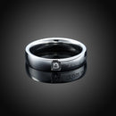Letter Words Stainless Steel Zircon Couple Ring Men Jewelry Birthday Gift For Wedding