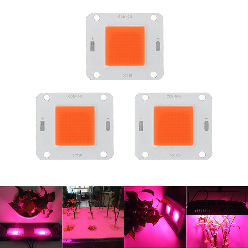 LUSTREON 20W 30W 50W Full Spectrum 380-840NM COB Plant Grow Light LED Chip DC30-40V