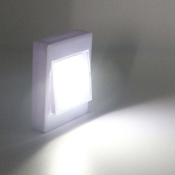 Mini COB LED Wall Switch Night Light for Closet Magnetic Battery Operated Camping Emergency Lamp