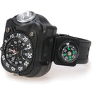 XPE Q5 LED IPX6 Waterproof Multifunction Wrist Watch Flashlight Bicycle Torch Light USB Charging