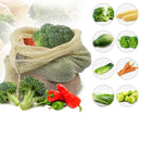Eco-friendly Cotton Mesh Bag Produce Fruit Storage Container Shopping Bags for Kitchen
