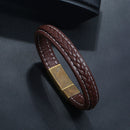 Hand-woven Multi-layer Leather Creative Men's PU Bracelet
