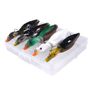 HENGJIA J101 5PSC Duck Fishing Lure Set Rotating Tail Popper Topwater Swim Crankbait Artificial Hard Bait