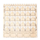 MDF Wooden Ramadan Advent Calendar DIY House Drawer Stand Rack Decorations