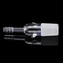 24/29 Glass Straight Vacuum Adapter Air Exhaust Connector Two Sides Ears Ground Joint to Hose Connection