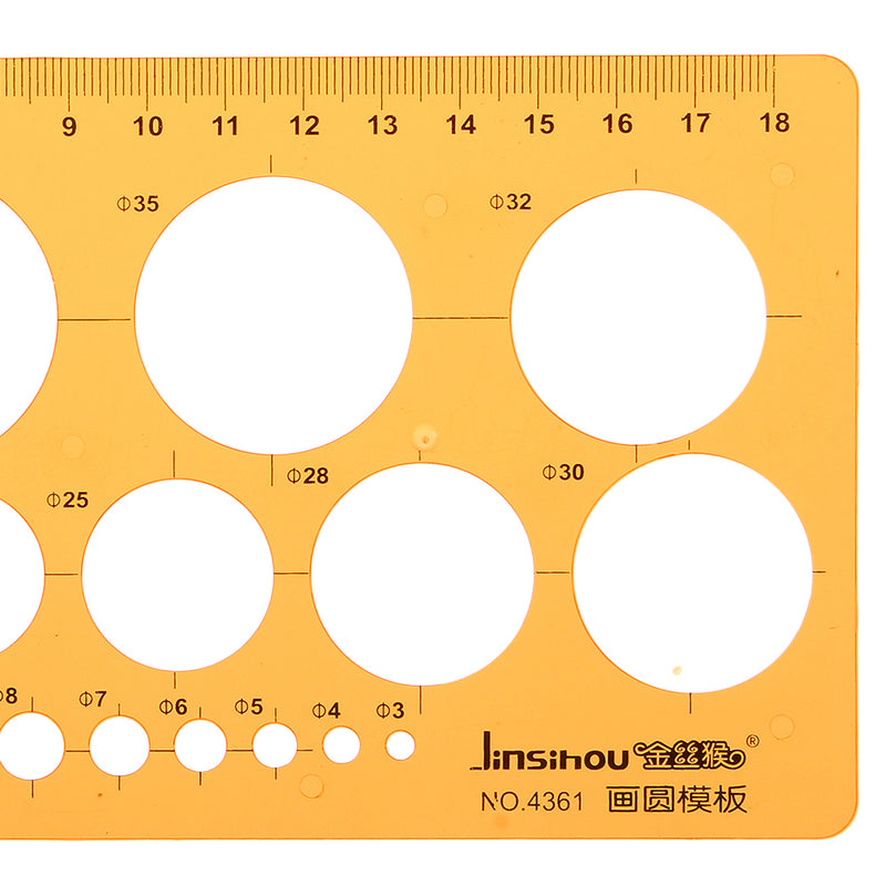 Small Circle Round Circular Drawing Template KT Soft Plastifc Ruler Design Drafting Stencil
