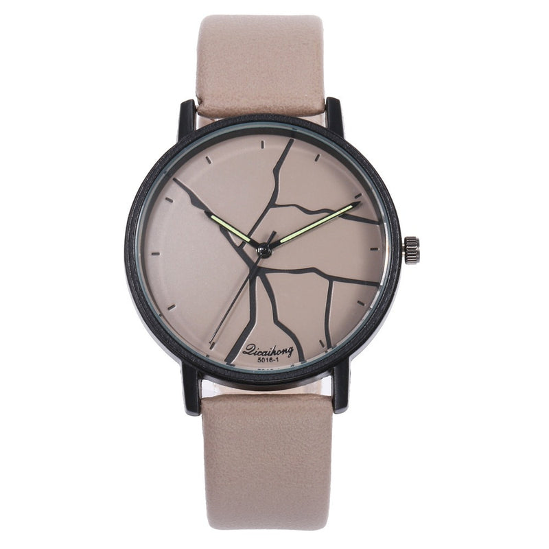 Creative Lightning Dial Colorful Leather Band Fashion Women Quartz Watch Wristband