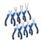 NEWACALOX 8Pcs 4.5inch Precision Pliers Set Mini Pliers Diagnoal Pliers Wire Cutting Long Nose Pliers Jewelry Making DIY Hand Tool Kit