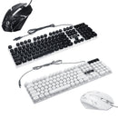 GTX300 104 Keys Punk Circular KeyCap Backlit Gaming Keyboard and Mouse Combo