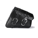 Left/Right PU Leather Motorcycle Saddlebags Luggage Saddle Pannier Bag Black Universal
