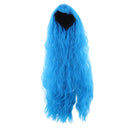 Long Fluffy Wavy Wig Hair Hairpiece For 1/3 BJD Dolls Making & Repair Blue