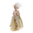 Dolls House Miniature Porcelain Elegant Victorian Lady in Light Green Dress with Stand