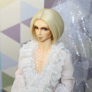 Fashion Short Straight Hair Cut Wig Hairpiece for 1/3 BJD Doll Hair Accs Beige