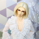 Fashion Short Straight Hair Cut Wig Hairpiece for 1/3 BJD Doll Hair Accs Beige