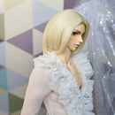 Fashion Short Straight Hair Cut Wig Hairpiece for 1/3 BJD Doll Hair Accs Beige
