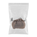 Fashion Short Straight Hair Cut Wig Hairpiece for 1/3 BJD Doll Hair Accs Light Maroon