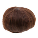 Fashion Short Straight Hair Cut Wig Hairpiece for 1/3 BJD Doll Hair Accs Light Maroon