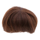 Fashion Short Straight Hair Cut Wig Hairpiece for 1/3 BJD Doll Hair Accs Light Maroon