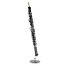 1/6 Copper Oboe Hautbois Model with Stand Musical Instrument Decor for Action Figures 12inch Dolls Accessory