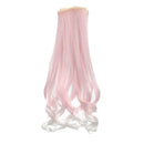 Fashion 25cm DIY Doll Wigs Long Curly Wavy High Temperature Wire Handmade Light Pink