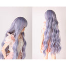 Fashion 25cm DIY Doll Wigs Long Curly Wavy High Temperature Wire Handmade Light Pink