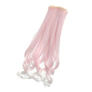 Fashion 25cm DIY Doll Wigs Long Curly Wavy High Temperature Wire Handmade Light Pink