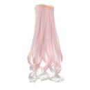 Fashion 25cm DIY Doll Wigs Long Curly Wavy High Temperature Wire Handmade Light Pink