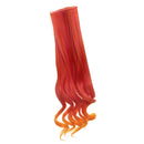 Fashion 25cm DIY Doll Wigs Long Curly Wavy High Temperature Wire Handmade Orange