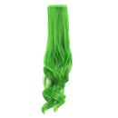 Fashion 25cm DIY Doll Wigs Long Curly Wavy High Temperature Wire Handmade Green