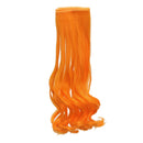 Fashion 25cm DIY Doll Wigs Long Curly Wavy High Temperature Wire Handmade Orange