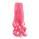 Fashion 25cm DIY Doll Wigs Long Curly Wavy High Temperature Wire Handmade Peach Pink