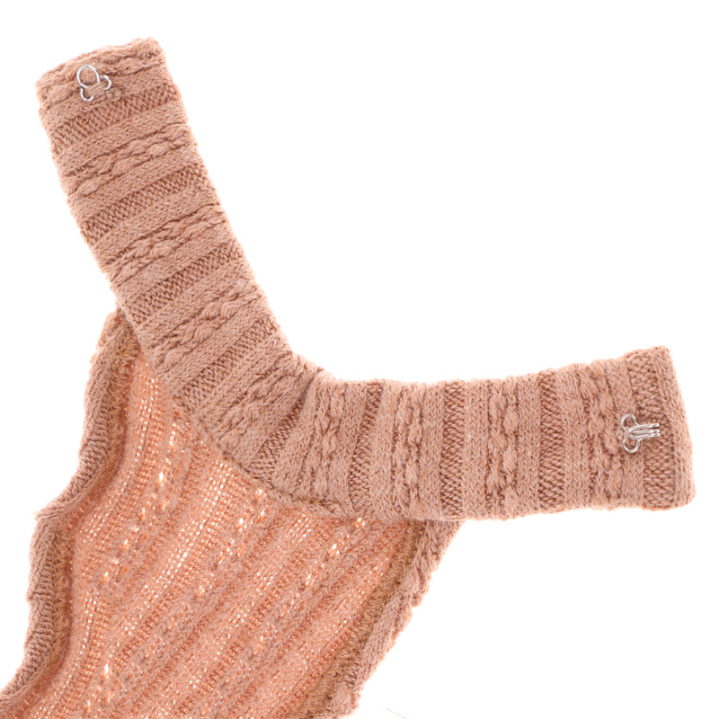1/3 BJD Doll Knitted Flower Sweater Backless Turtleneck Vest Dress for 1/3 BJD DZ AS LUTS Dolls Clothing Accessory