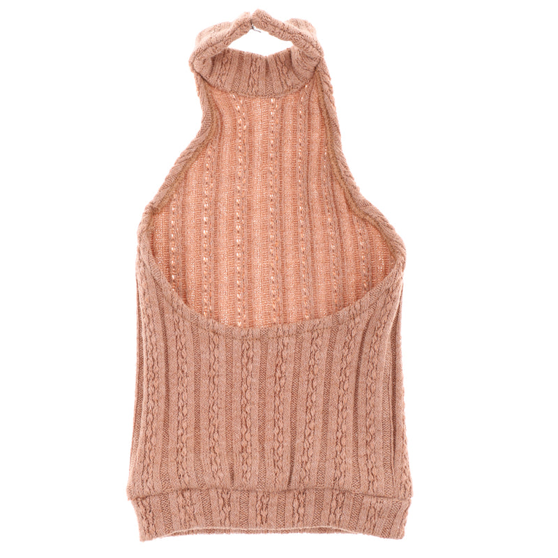 1/3 BJD Doll Knitted Flower Sweater Backless Turtleneck Vest Dress for 1/3 BJD DZ AS LUTS Dolls Clothing Accessory
