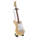 Miniature Gold Finish Electric Guitar Model Toy Hobby Collectibles Gifts 1/6 Scale
