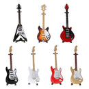 1:6 V-Shape Electric Guitar Miniature Dolls House Musical Instrument Music Room Decoration Accessories