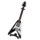 1:6 V-Shape Electric Guitar Miniature Dolls House Musical Instrument Music Room Decoration Accessories
