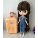 1/6 Scale Dollhouse Miniature Suitcase Toy Fashion Dolls Accessories Orange