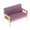 Purple Sofa Couch End Table Furniture Set For 1:12th Dollhouse Accessories