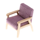 Purple Sofa Couch End Table Furniture Set For 1:12th Dollhouse Accessories