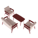 Yellow Sofa Couch End Table Furniture Set For 1:12th Dollhouse Accessories