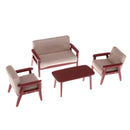 Yellow Sofa Couch End Table Furniture Set For 1:12th Dollhouse Accessories