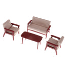 Yellow Sofa Couch End Table Furniture Set For 1:12th Dollhouse Accessories