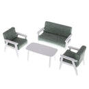 Green Sofa Couch End Table Furniture Set For 1:12th Dollhouse Accessories